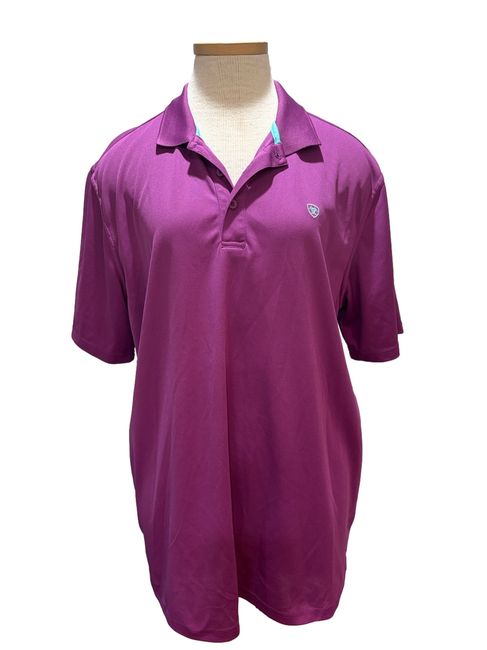 Ariat Tek heat series sz L purple short sleeve polo shirt
